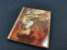 Load image into Gallery viewer, Vintage Make Up Powder Compact Victorian Lady Portrait on Glass and Brass Metal 1940's