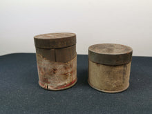 Load image into Gallery viewer, Antique Lyon's French Coffee Tin Boxes Tins Set of 2 Victorian 1800's Original