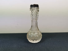 Load image into Gallery viewer, Antique Clear Cut Glass and Sterling Silver Posy Flower Vase 1800's Victorian Original Hallmarked