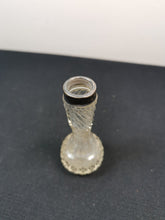 Load image into Gallery viewer, Antique Clear Cut Glass and Sterling Silver Posy Flower Vase 1800's Victorian Original Hallmarked