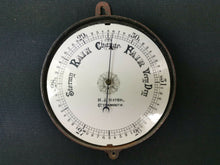 Load image into Gallery viewer, Antique Barometer Porcelain and Cast Iron Metal Wall Hanging H.J. Hatch Great Yarmouth England Victorian Late 1800's Original