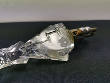 Load image into Gallery viewer, Antique Perfume Atomizer Bottle Spray Clear Cut Crystal Glass Atomiser Late 1800's - Early 1900's with Etched Flower