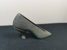 Load image into Gallery viewer, Vintage Ladies Heel Shoe Figurine Figure Sculpture 1920's - 1930's Original Silver Metal Shop or Store Display
