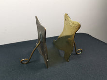 Load image into Gallery viewer, Antique Victorian Brass Ladies Boots Oil Lamp Light Reflectors Reflecting Figurines Sculptures Hand Made Etched 1800's Pair Set of 2