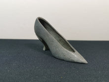 Load image into Gallery viewer, Vintage Ladies Heel Shoe Figurine Figure Sculpture 1920's - 1930's Original Silver Metal Shop or Store Display