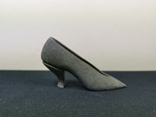 Load image into Gallery viewer, Vintage Ladies Heel Shoe Figurine Figure Sculpture 1920's - 1930's Original Silver Metal Shop or Store Display