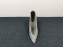 Load image into Gallery viewer, Vintage Ladies Heel Shoe Figurine Figure Sculpture 1920's - 1930's Original Silver Metal Shop or Store Display