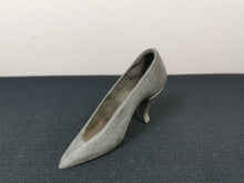 Load image into Gallery viewer, Vintage Ladies Heel Shoe Figurine Figure Sculpture 1920's - 1930's Original Silver Metal Shop or Store Display