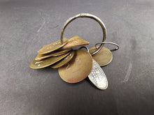 Load image into Gallery viewer, Antique Brass and Silver Numbered Key Tags from Glasgow Scotland Police Station Property Recovery Set of 11 Different Shapes and Sizes