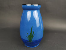 Load image into Gallery viewer, Antique Ceramic Vase Studio Art Pottery with Kingfisher Bird Painting Hand Painted Hand Made Original