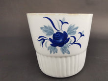 Load image into Gallery viewer, Vintage Ceramic Cup Blue and White with Hand Painted Flower and Leaves Made in Scotland