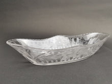 Load image into Gallery viewer, Antique Clear Glass Bowl Dish with Etched Flowers Early 1900's Original