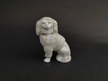Load image into Gallery viewer, Antique Miniature Wally Dog Figurine Statue King Charles Spaniel Staffordshire Ceramic Pottery White Victorian 1800's Original