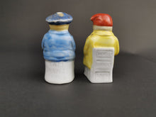 Load image into Gallery viewer, Antique Salt and Pepper Shakers Figural Novelty Pair Set of 2 Tam O Shanter and Souter Johnny Bisque Ceramic Pottery Made in Germany