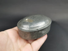 Load image into Gallery viewer, Antique Silver Metal Miners Snuff or Tobacco Box Case Victorian 1800's Original Mining Memorabilia