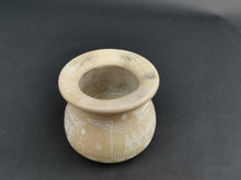 Load image into Gallery viewer, Vintage Carved Marble Bowl with Sgraffito Drawings on All Sides Hand Made Original