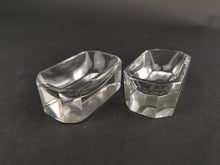 Load image into Gallery viewer, Vintage Salt Cellar Spice Bowls Pinch Pots Clear Crystal Glass Set of 2 1920's