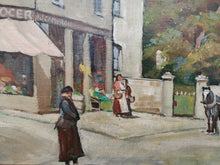 Load image into Gallery viewer, Antique Oil Painting on Board Landscape Cityscape Framed Signed by Artist Original Art