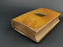 Load image into Gallery viewer, Antique Sir Walter Scott Poetical Works Book Stirling Castle Scotland Mauchline Ware Wood Wooden and Leather 1869 Poetry Scottish Souvenir