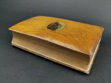 Load image into Gallery viewer, Antique Sir Walter Scott Poetical Works Book Stirling Castle Scotland Mauchline Ware Wood Wooden and Leather 1869 Poetry Scottish Souvenir