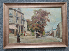 Load image into Gallery viewer, Antique Oil Painting on Board Landscape Cityscape Framed Signed by Artist Original Art