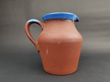 Load image into Gallery viewer, Antique Stoneware Pottery Pitcher Jug Late 1800's - Early 1900's Original Brown and Blue