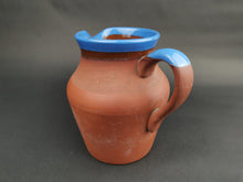 Load image into Gallery viewer, Antique Stoneware Pottery Pitcher Jug Late 1800's - Early 1900's Original Brown and Blue