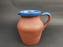 Load image into Gallery viewer, Antique Stoneware Pottery Pitcher Jug Late 1800's - Early 1900's Original Brown and Blue