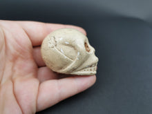 Load image into Gallery viewer, Vintage Miniature Skull Head Sculpture Figurine Ceramic Composition Sculpture Figure