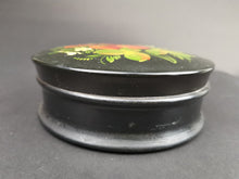 Load image into Gallery viewer, Vintage Russian Tin Metal Box with Hand Painted Strawberries Toleware Original Art Painting Round