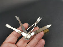 Load image into Gallery viewer, Vintage Folding Manicure Nail Tools Set in Original Brass Metal Case Early 1900's Original