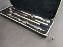 Load image into Gallery viewer, Antique Draftsman Drawing Tools Set Drafting Draughtsman in Original Box Traveling Carrying Case Lined with Velvet Early 1900's
