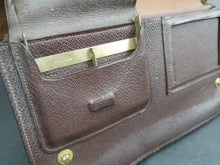 Load image into Gallery viewer, Antique Clutch Purse Bag Brown Leather Tooled Leather Art Nouveau with Coin Purse Early 1900;s Original Vintage Made in England