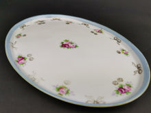 Load image into Gallery viewer, Antique Noritake Japanese Porcelain Vanity Tray Hand Painted Oval Early 1900's Original Decorative Ceramic Porcelain Made in Japan