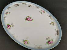 Load image into Gallery viewer, Antique Noritake Japanese Porcelain Vanity Tray Hand Painted Oval Early 1900's Original Decorative Ceramic Porcelain Made in Japan