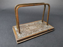 Load image into Gallery viewer, Antique Letter Rack Holder Brass Victorian Late 1800's - Early 1900's