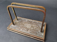 Load image into Gallery viewer, Antique Letter Rack Holder Brass Victorian Late 1800's - Early 1900's