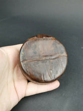 Load image into Gallery viewer, Antique Collapsible Folding Travel Cup in Brown Leather Case Telescopic Late 1800's - Early 1900's Original