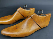 Load image into Gallery viewer, Antique Wooden Shoe or Boot Last Molds Comet Shoe Tree Wood and Metal Cobblers Victorian Late 1800's Original Left and Right Adjustable