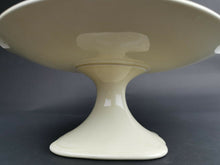 Load image into Gallery viewer, Vintage Cake Stand with Pedestal Crown Ducal Ceramic Pottery Yellow and Green with Pastel Flowers