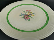 Load image into Gallery viewer, Vintage Cake Stand with Pedestal Crown Ducal Ceramic Pottery Yellow and Green with Pastel Flowers