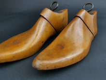 Load image into Gallery viewer, Antique Wooden Shoe or Boot Last Molds Comet Shoe Tree Wood and Metal Cobblers Victorian Late 1800's Original Left and Right Adjustable