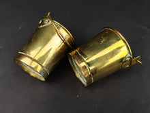 Load image into Gallery viewer, Vintage Pail Buckets Miniature Brass Metal Set of 2 Pair Early 1900's Made in England