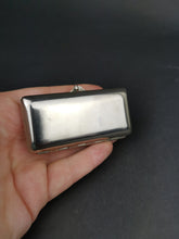 Load image into Gallery viewer, Vintage Miniature Manicure Nail Tools Set in Silver Chrome Metal Travel Case with Cherry Red Bakelite Handles 1920's Art Deco Original