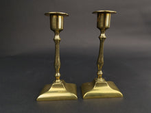 Load image into Gallery viewer, Antique Candlesticks Pair Candle Holders Set of 2 Pair Solid Brass Late 1800's - Early 1900's Original