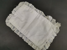 Load image into Gallery viewer, Antique Dolls Bed Blanket Quilt Duvet Cover Topper White Cotton and Lace Miniature
