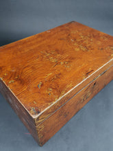 Load image into Gallery viewer, Antique Sewing or Jewelry Box with Removable Tray with Compartments Wood Wooden Early 1900's Original