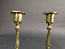 Load image into Gallery viewer, Antique Candlesticks Pair Candle Holders Set of 2 Pair Solid Brass Late 1800's - Early 1900's Original