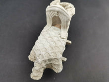 Load image into Gallery viewer, Antique Doll Cradle Baby Bed Cot with Baby Inside and Canopy Miniature Dolls House Victorian 1800's Original