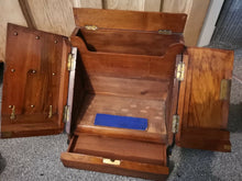 Load image into Gallery viewer, Antique Secretary Writing Desk Slope Stationery Storage Box with Lower Drawer Wood Wooden Victorian Original 1800's with Original Key